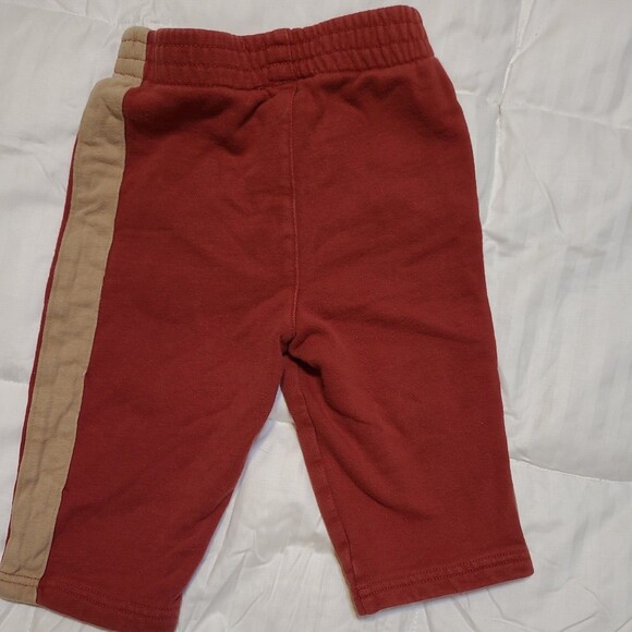 Eddie Bauer Baby Red Tan Two piece Track Suit Set 12 Months - Picture 9 of 10